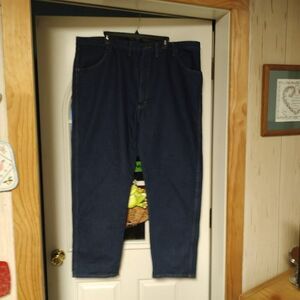 New Rustler Dark Blue Regular Fit Straight Leg Jeans Size Men's 46/30